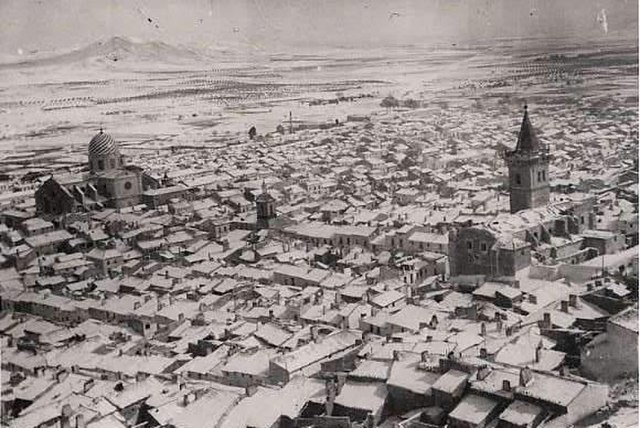 1945 Yecla cubierta de nieve